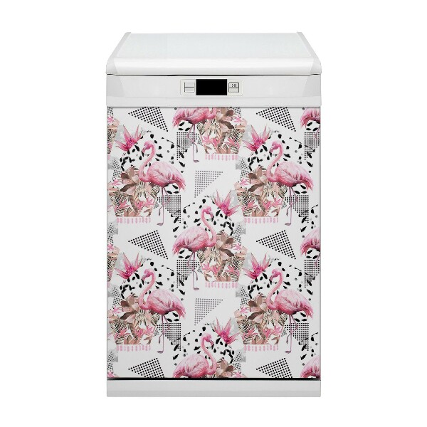 Decorative dishwasher magnet Flamingos