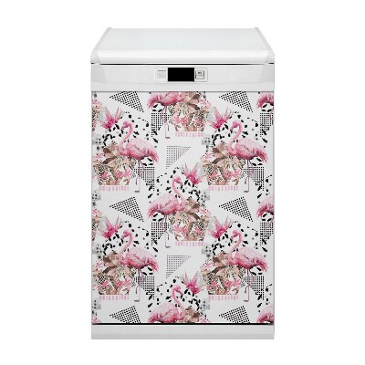 Decorative dishwasher magnet Flamingos