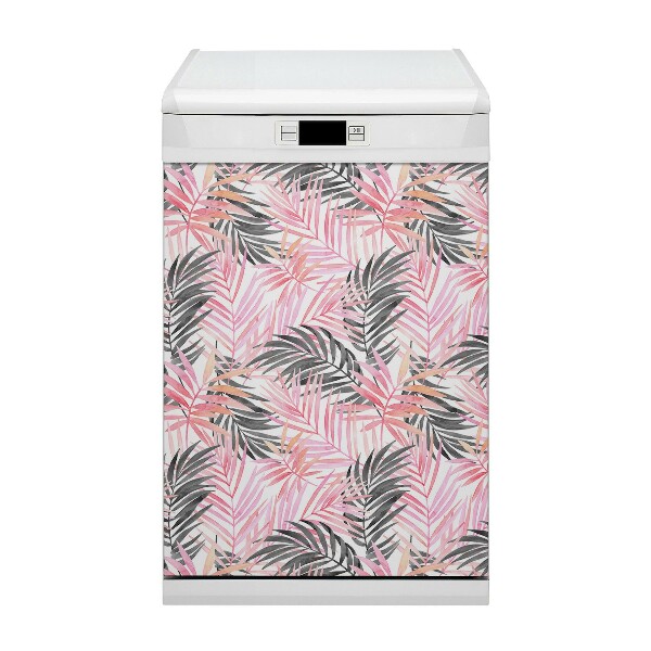 Magnetic dishwasher cover Palm leaves