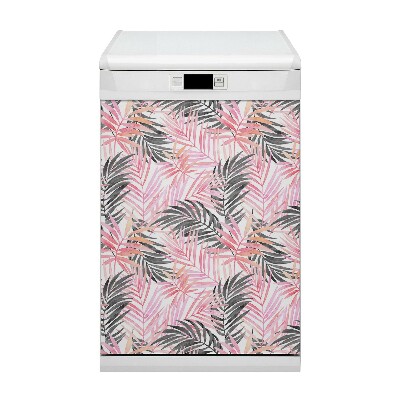 Magnetic dishwasher cover Palm leaves