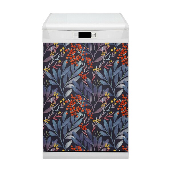 Dishwasher cover magnet Flowers image