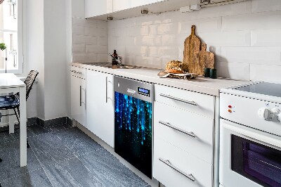 Magnetic dishwasher cover Blue particles