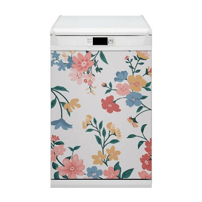 Dishwasher cover Colorful flowers