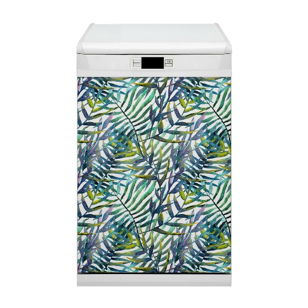 Dishwasher cover magnet Exotic leaves