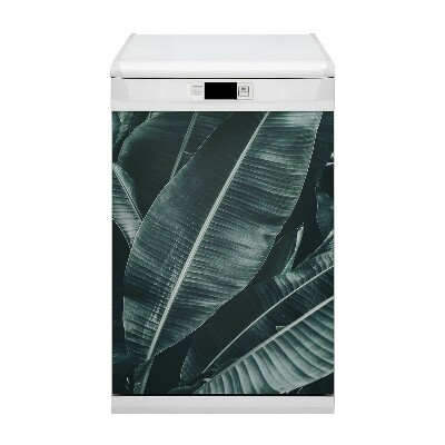 Magnetic dishwasher cover Exotic leaves