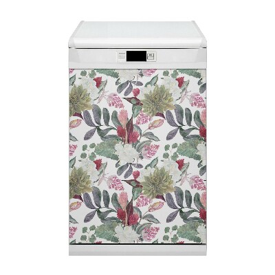 Dishwasher cover Colorful flowers