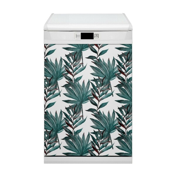 Magnetic dishwasher cover Tropical illustration