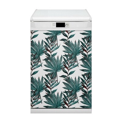 Magnetic dishwasher cover Tropical illustration