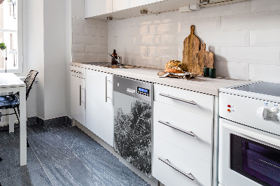 Decorative dishwasher magnet Palms against the sky