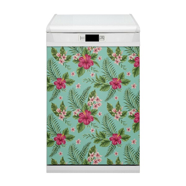 Dishwasher cover magnet Flowers