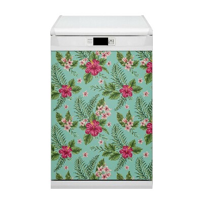 Dishwasher cover magnet Flowers