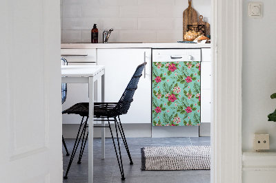 Dishwasher cover magnet Flowers