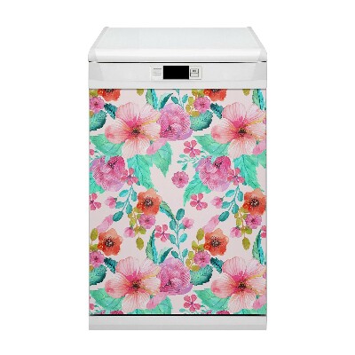 Dishwasher cover magnet Beautiful flora