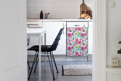 Magnetic dishwasher cover Flowers and berries