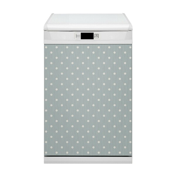 Magnetic dishwasher cover White polka dots