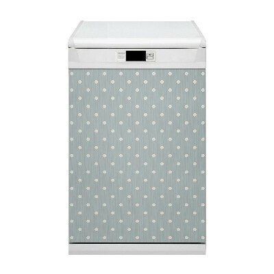 Magnetic dishwasher cover White polka dots