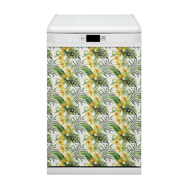 Dishwasher cover Exotic leaf