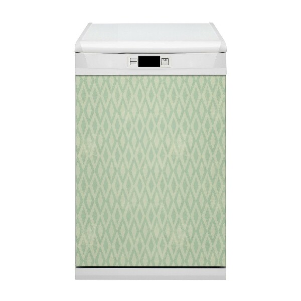 Dishwasher cover Green Rombs