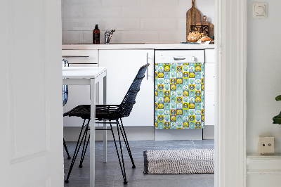 Magnetic dishwasher cover Floral pattern