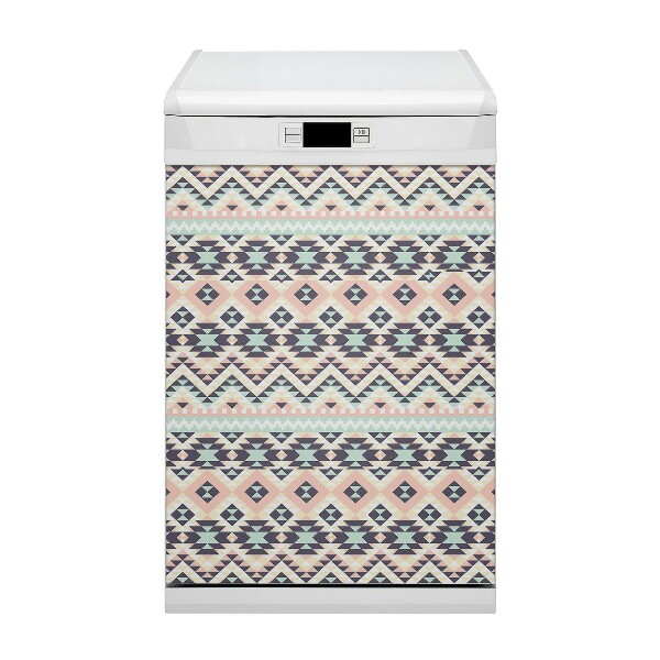 Magnetic dishwasher cover Ethnic pattern