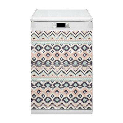 Magnetic dishwasher cover Ethnic pattern