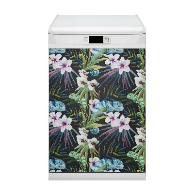 Magnetic dishwasher cover Blue chameleon