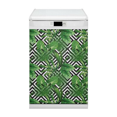 Dishwasher cover magnet Tropical leaves