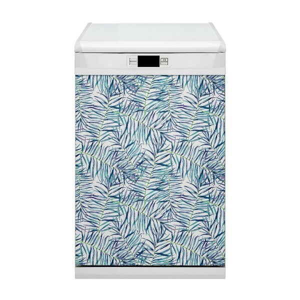 Magnetic dishwasher cover Exotic leaves