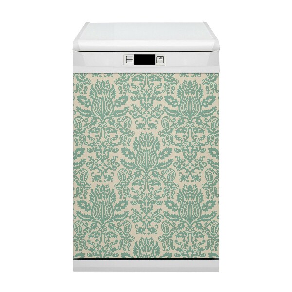 Magnetic dishwasher cover Damask