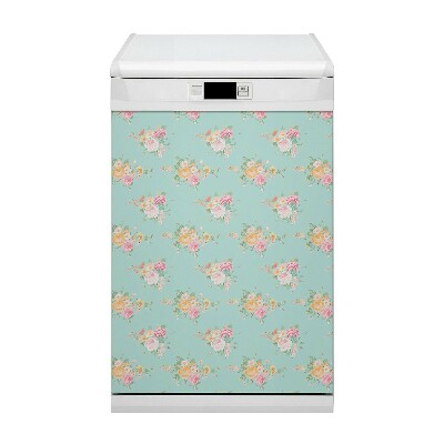 Dishwasher cover magnet Pastel bouquets