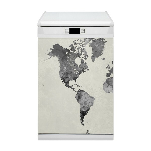Magnetic dishwasher cover Old World Map