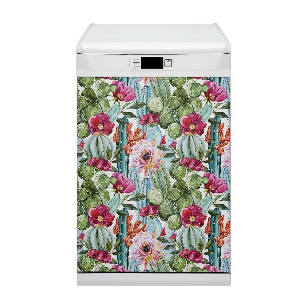 Magnetic dishwasher cover Tropical garden