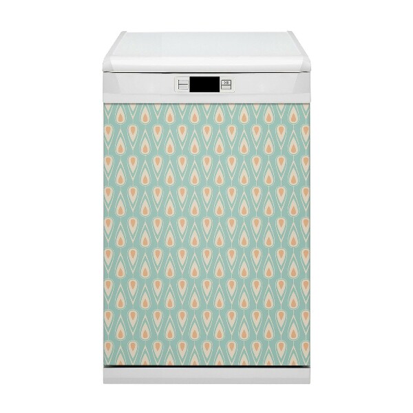 Magnetic dishwasher cover Retro pattern