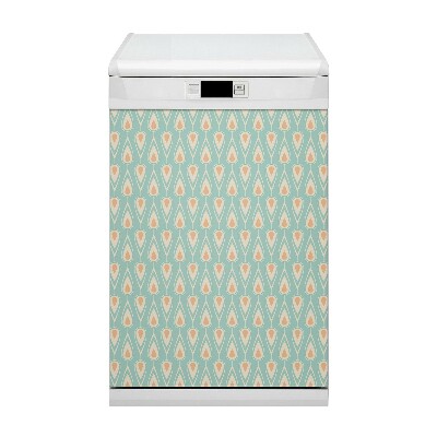 Magnetic dishwasher cover Retro pattern