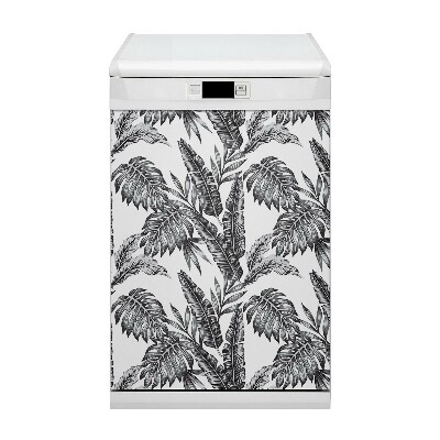 Magnetic dishwasher cover Palm leaves