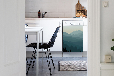 Dishwasher cover View of the mountains