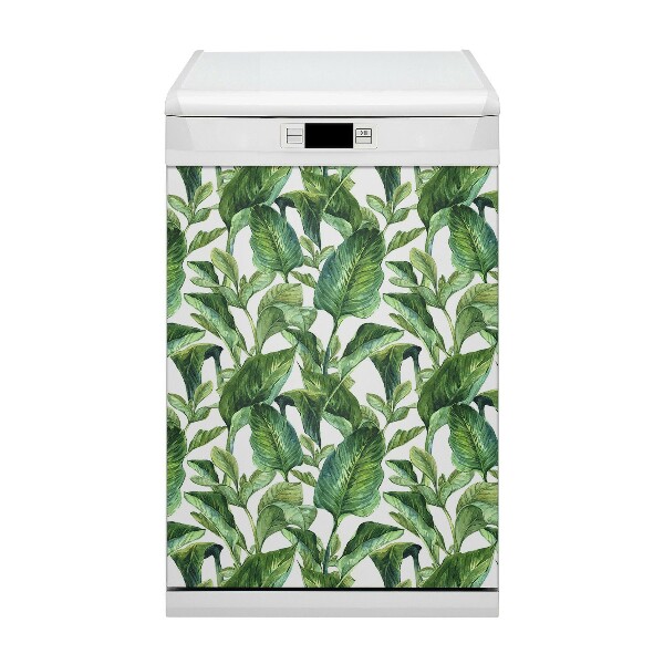 Dishwasher cover magnet Tropical leaves