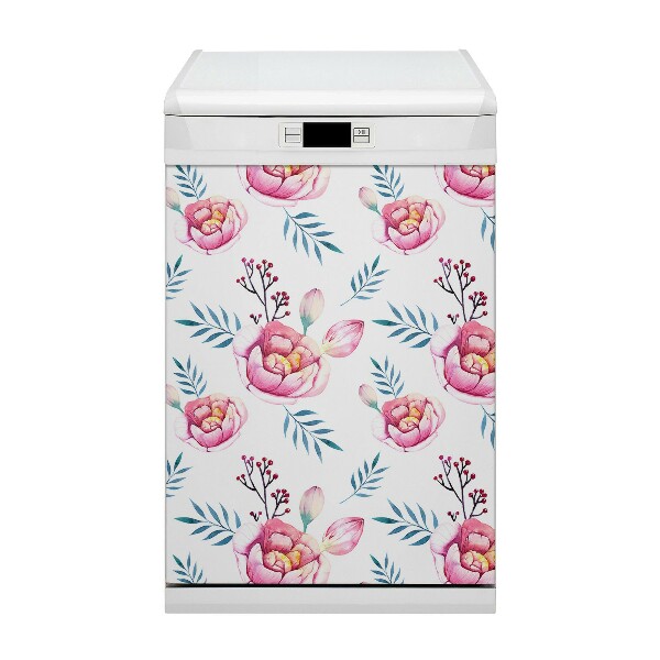 Dishwasher cover magnet Flowers