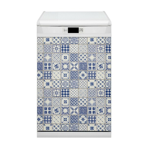 Magnetic dishwasher cover Azulejos tiles