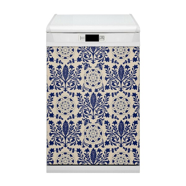 Dishwasher cover magnet Blue pattern