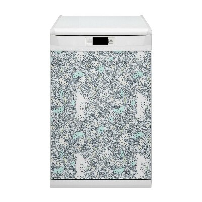 Magnetic dishwasher cover Flowers