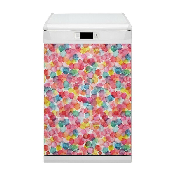 Magnetic dishwasher cover Colorful bubbles