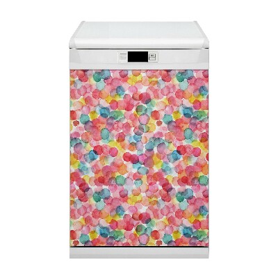 Magnetic dishwasher cover Colorful bubbles