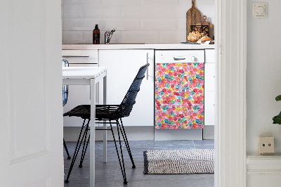 Magnetic dishwasher cover Colorful bubbles