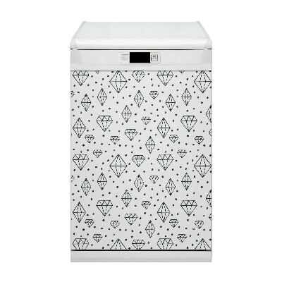 Magnetic dishwasher cover Drawn diamonds