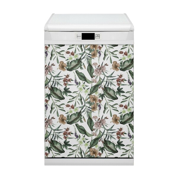 Magnetic dishwasher cover Spring flowers