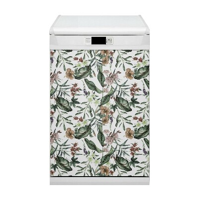 Magnetic dishwasher cover Spring flowers