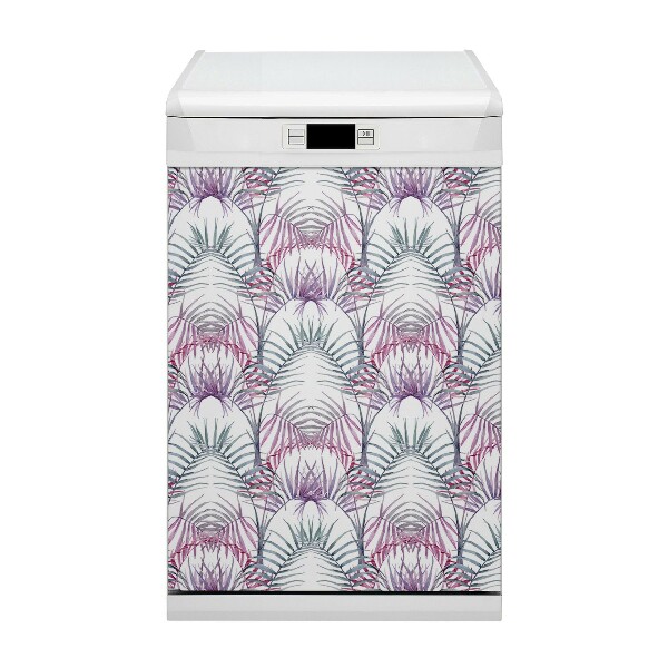 Dishwasher cover Pink leaves