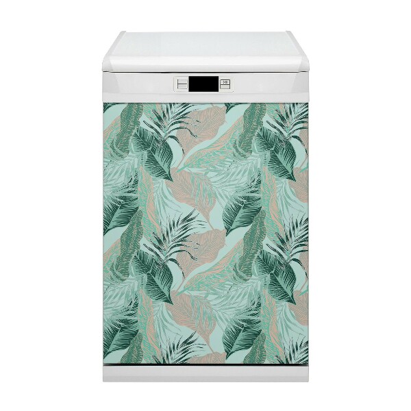 Dishwasher cover Tropical leaves