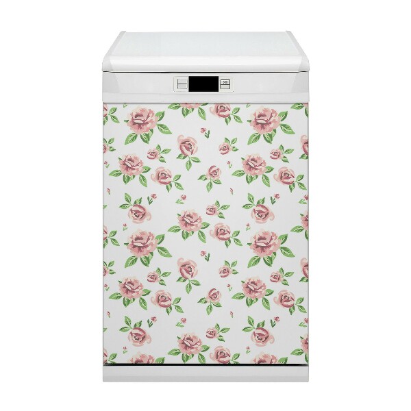 Dishwasher cover magnet Pastel flowers